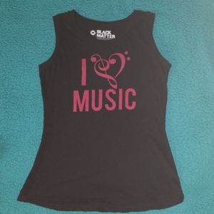 I Heart Music Black Matter Tank Top